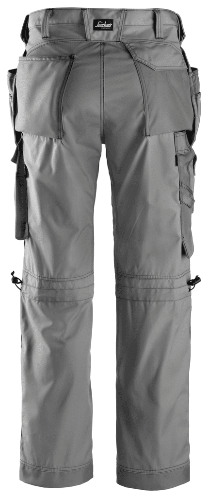 Snickers 3223 Rip-Stop Floorlayer Holster Pocket Trousers 36" S Black/Grey 
